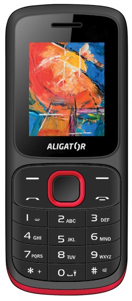ALIGATOR D210BR DS mobilní telefon černo-červený