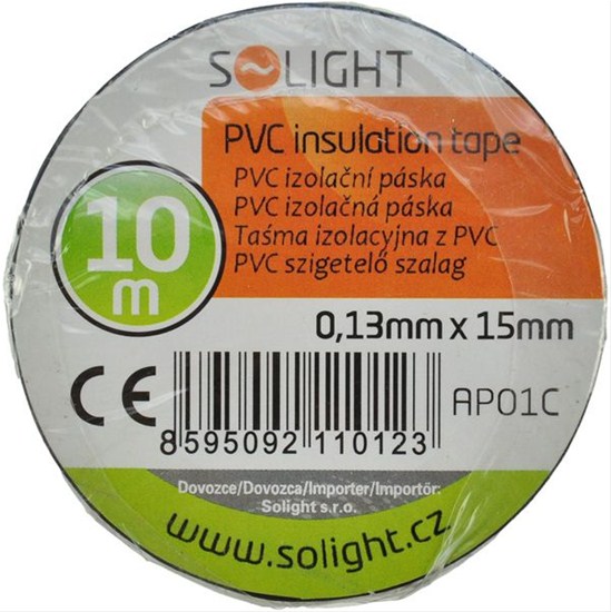 SOLIGHT AP01C 15mm x 10m izolační páska černá