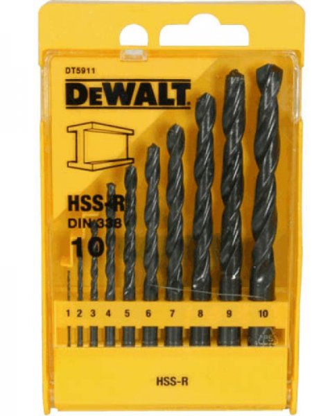 DEWALT sada vrtáků 10dílná do kovu DT5911