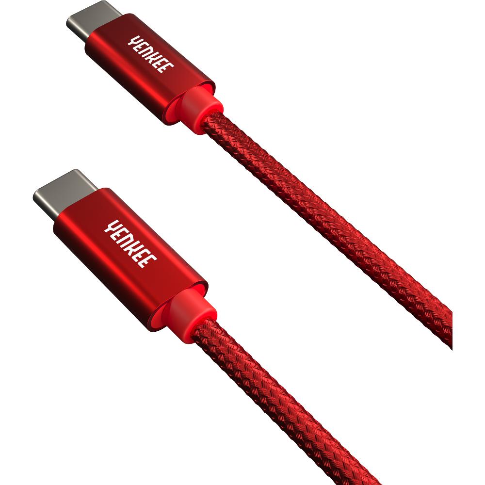 YENKEE YCU C101 RD USB kabel C-C 2,0 1m červený