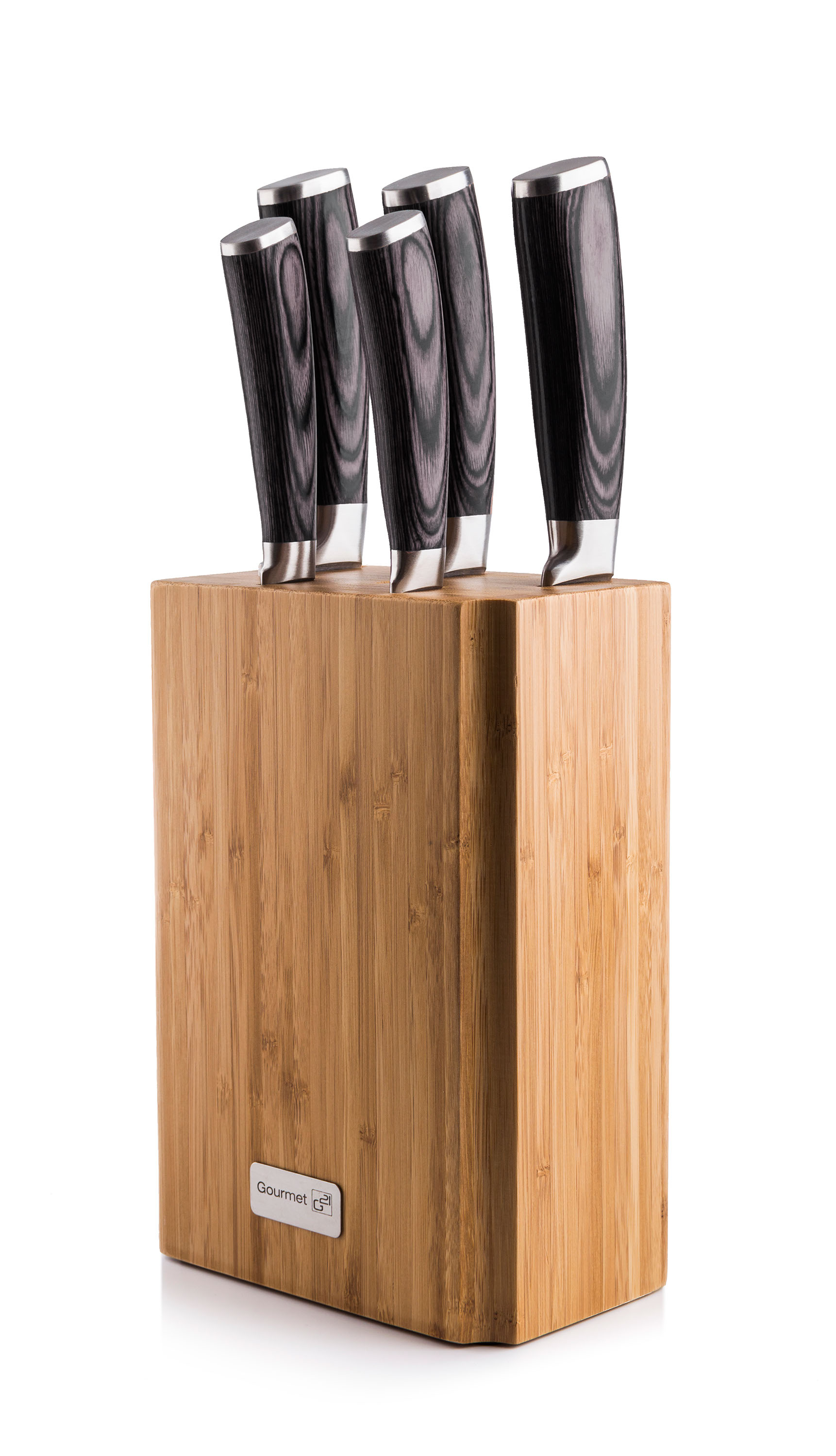 G21 sada nožů Gourmet Stone 5ks + bambusový