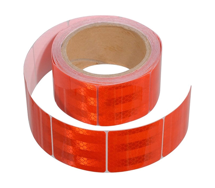 Reflexní páska samolepící dělená 5m x 5cm červená
