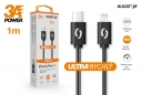 ALIGATOR kabel USB C Light. datový 1m 3A černý DATKP33 POWER