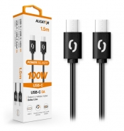 ALIGATOR kabel USB-C/USB-C power 5A 100W 1,5m černý DATKP46