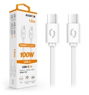 ALIGATOR kabel USB-C/USB-C power 5A 100W 1,5m bílý DATKP47