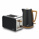 BRAVO B 4936 ARA konvice 1,7l nerez černá dekor dřevo