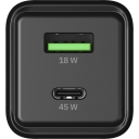YENKEE YAC C45 GAN nabíječka 45W 1xUSB-A 1xUSB-C