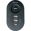 RETLUX RPC 71 prodlužovačka pod stůl 3z 1xUSB-C 2xUSB-A černá