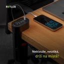 RETLUX RPC 71 prodlužovačka pod stůl 3z 1xUSB-C 2xUSB-A černá