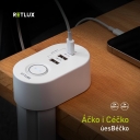 RETLUX RPC 72 prodlužovačka pod stůl 3z 1xUSB-C 2xUSB-A bílá