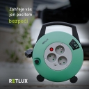 RETLUX RPC 55 buben prodlužovací 10m/1 3x1,5mm USB-C