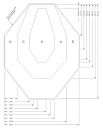 IPSC terč bílý klasický 57x45cm 100ks Oficiální rozměry a perforace