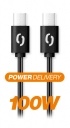 ALIGATOR kabel USB-C/USB-C power 5A 100W 1,5m černý DATKP46