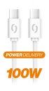 ALIGATOR kabel USB-C/USB-C power 5A 100W 1,5m bílý DATKP47