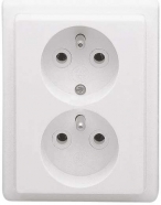 ABB 5512C-2349 B1 zásuvka dvojnásobná bílá