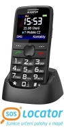 ALIGATOR A675BK telefon senior černý nabíjecí stanice