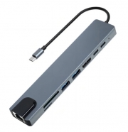 ALIGATOR HUB001 dokovací stanice USB-C hub 8v1