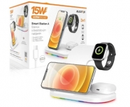 ALIGATOR AS03WT bezdrátová Qi dokovací stanice 15W Apple bílá