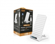 ALIGATOR stojánek Qi bezdrátový 15W USB-C bílá CHQ002