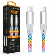 ALIGATOR kabel USB-C/C datový 1,2m 3A 65W svítící DATKP62