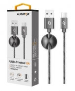 ALIGATOR kabel USB C premium 2A 1m černý DATKP07