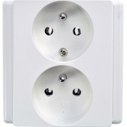 ABB 5512-2249 B1 Zásuvka dvojitá polozapušt.