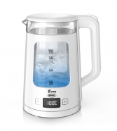 BRAVO B 4999 BONY konvice skleněná 1,7l s regulací dvouplášťová bílá