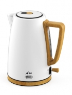 BRAVO B 4936 ARA konvice 1,7l nerez bílá dekor dřevo