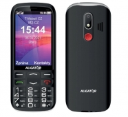 ALIGATOR A830B telefon senior černý + stol.nab.