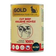 IRONpet Gold kočka konzerva 400g hovězí krájená svalovina