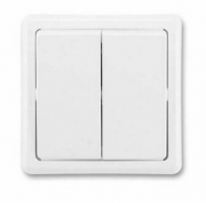ABB 3553-52289 B1 Spínač dvojitý bílý 6+6