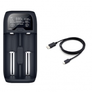 SOLIGHT DN27 nabíječka baterií 2 kanály LCD displej