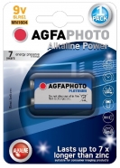 AgfaPhoto 6LR61-1B alkalická baterie 9V blistr 1ks