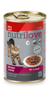 NUTRILOVE konzerva pro kočky 400g hovězí želé