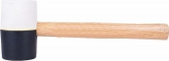 palice gumová bílo/černá s dřevěnou rukojetí 680g 32cm