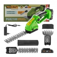 PROCRAFT AKU PGH2100 nůžky na trávu i keře 2v1
