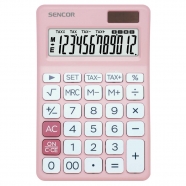 SENCOR SEC 381 TAX PINK kalkulačka stolní DPH 12 znaků růžová