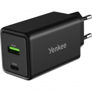 YENKEE YAC C65 GAN nabíječka 65W 1xUSB-A 1xUSB-C