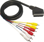 SENCOR SAV 114-025 kabel scart M 6xRCA M 2,5m