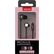 MAXELL 303790 sluchátka metallix růžové