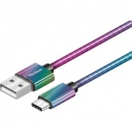 YENKEE YCU 351 ocelový kabel USB C 1m
