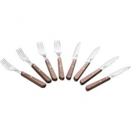 LAMART LT2062 příbor steakový 8ks WALNUT