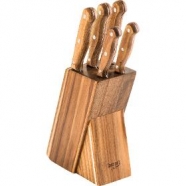 LAMART LT2080 set 5 nožů v bloku WOOD