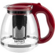 LAMART LT7074 konvice 1,5l červená VERRE