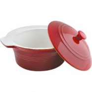 LAMART LT9201 zapékací hrnec kulatý s poklicí 2,3l CASA červený