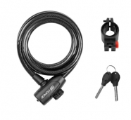FORCE zámek STRONG 180cm 12mm černý spirálový