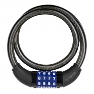 FORCE zámek L12/650mm kódový bez držáku černý
