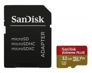 SD micro 32GB SanDisk UHS-I V30 Extreme PLUS + adaptér