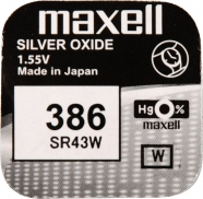 MAXELL SR 43W 386 baterie knoflíková