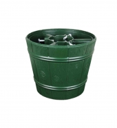 stojánek vánoční vědro 22x25,5cm kmen 9cm zelený